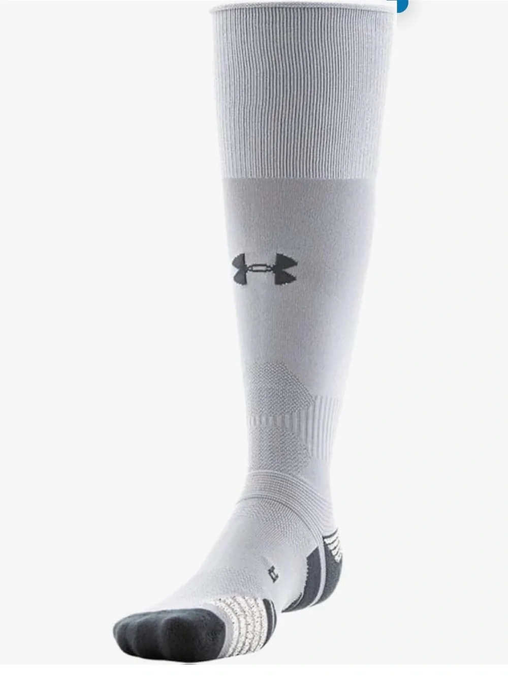 Under Armour White Knee-High Athletic Socks with Black Accents
